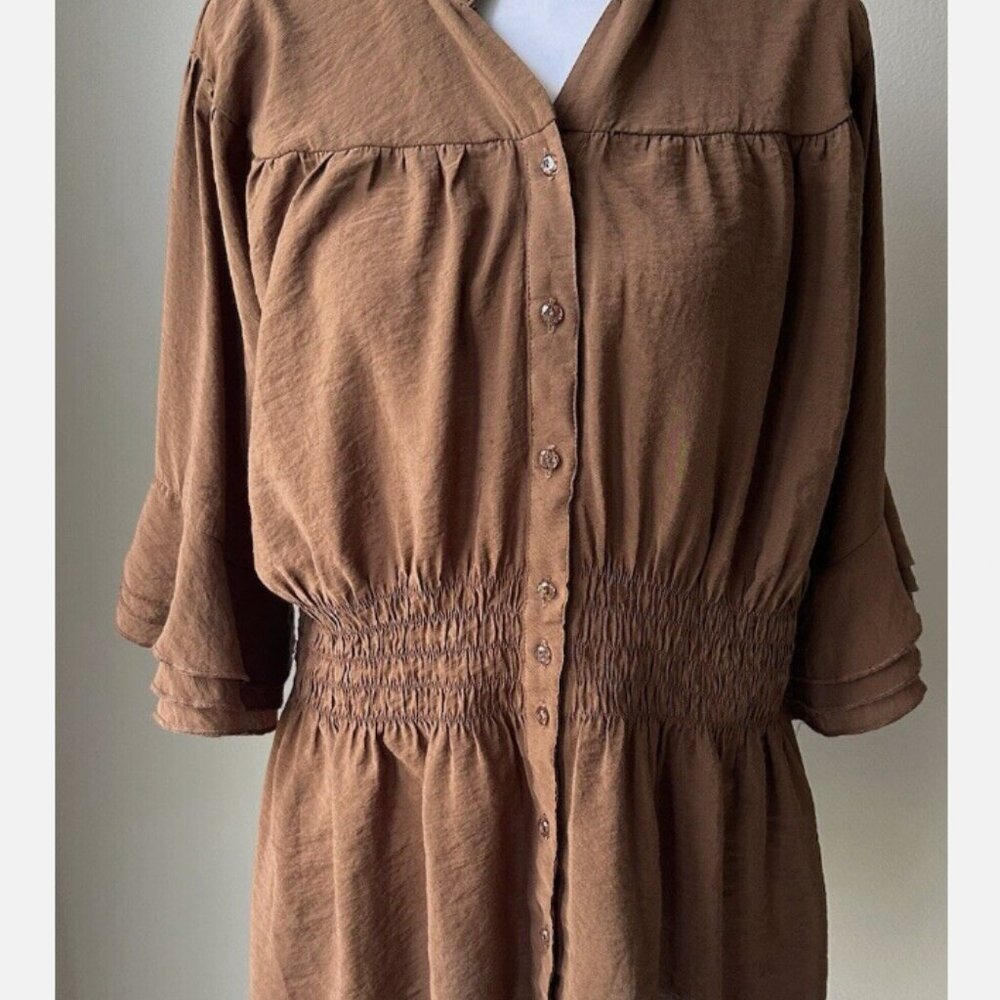 NWT Large Wrangler Smocked Western Top